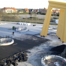 Aanleggen inkomzone Plopsaland De Panne