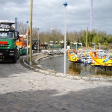 Aanleggen van Mega Mindy zone Plopsaland De Panne