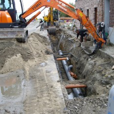 Aanleggen riolering Abelestationplein Poperinge