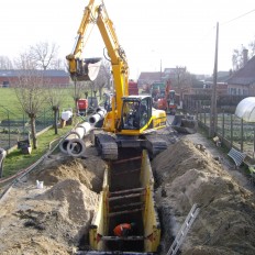 Rioleringswerken Kerkhofstraat Woesten