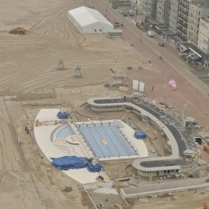 Verhardingswerken openluchtzwembad Oostduinkerke