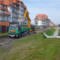 Aanleggen dienstweg Havengeul Nieuwpoort